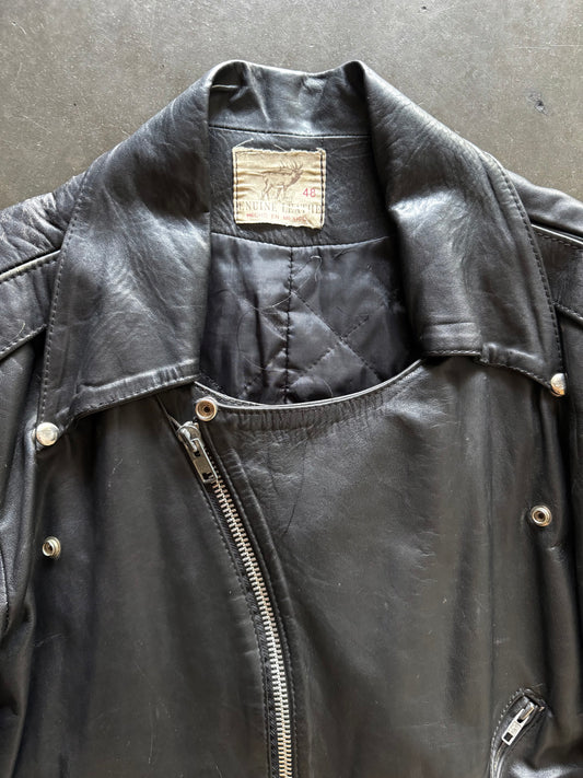 80’s Classic Asymmetrical Biker Leather Jacket