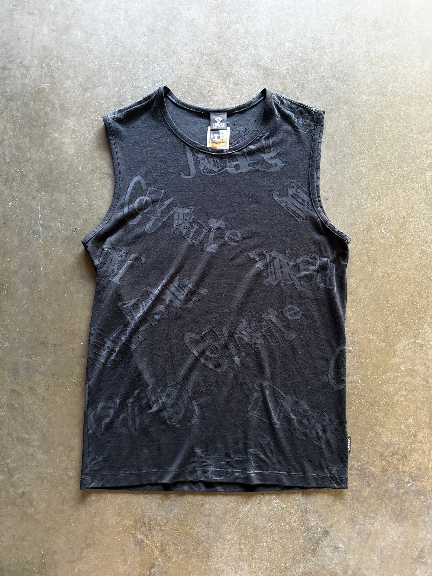 2000’s Versace Jeans Couture Emboss Sleeveless Top