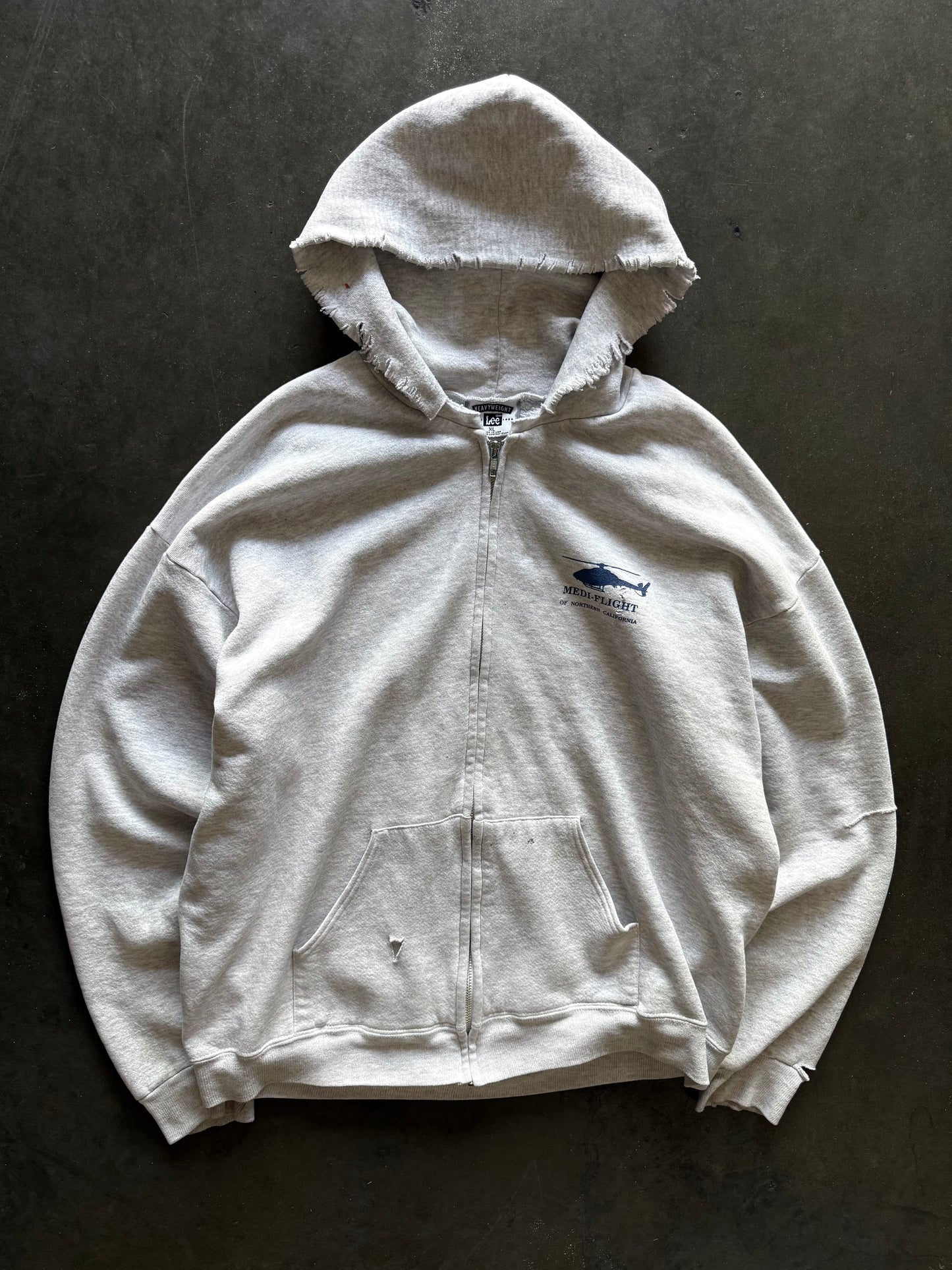 90’s Medi-Flight Zip Up Hooded Sweatshirt