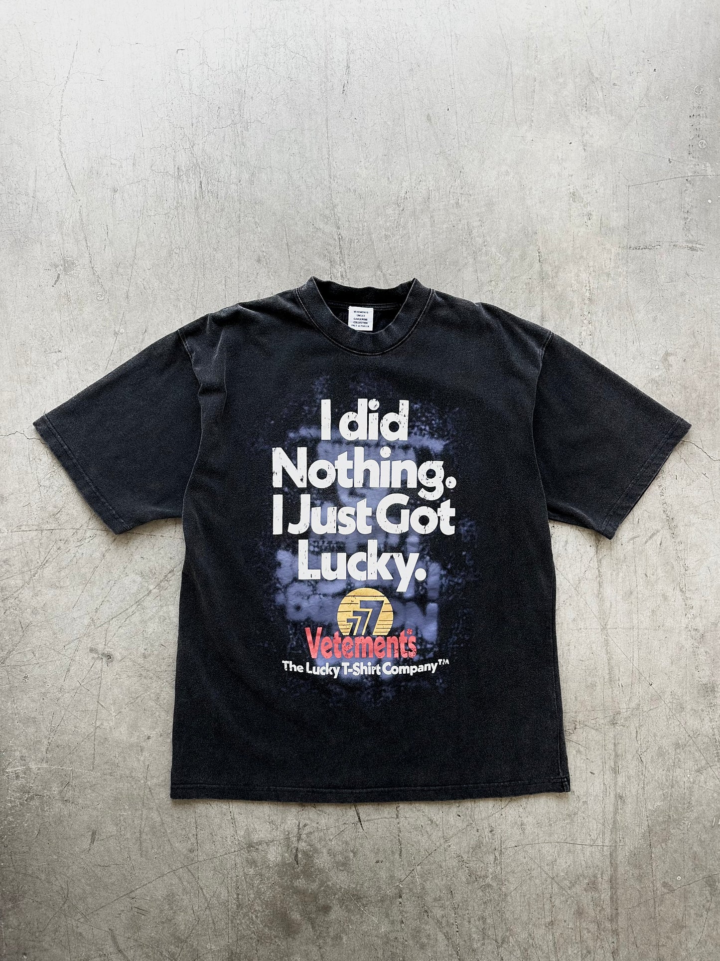 Vetements SS22 ‘I did Nothing. I Just Got Lucky.’ Shirt