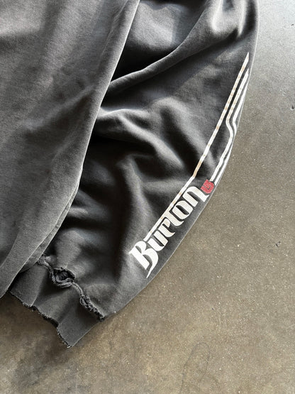 2000’s Distressed Burton Snowboards Zip Up Hooded Sweatshirt