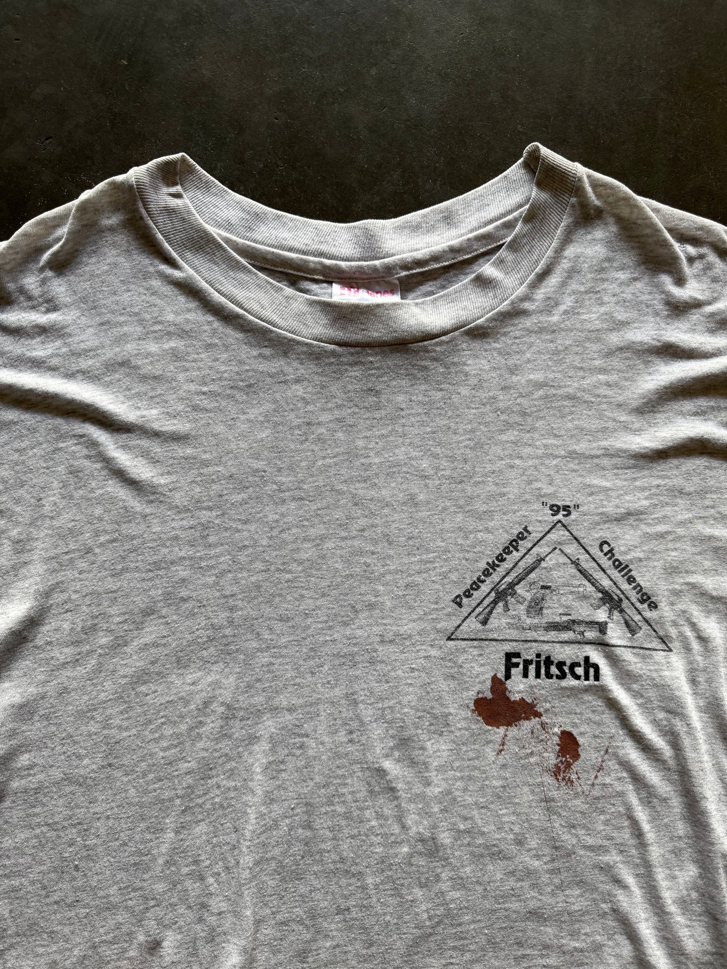90’s Peacekeeper Challenge Stained Shirt