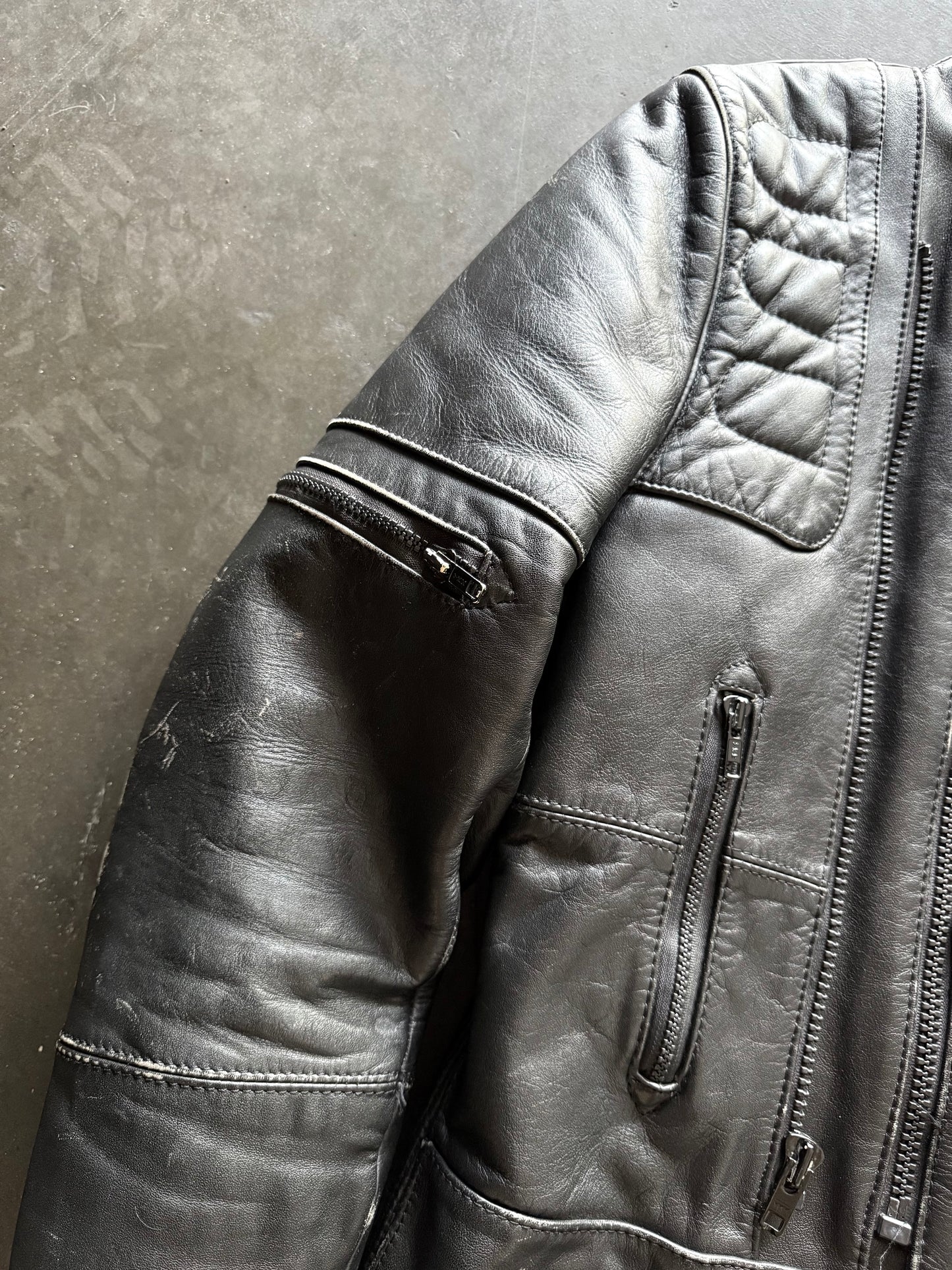 90’s Steinmark German Biker Leather Jacket