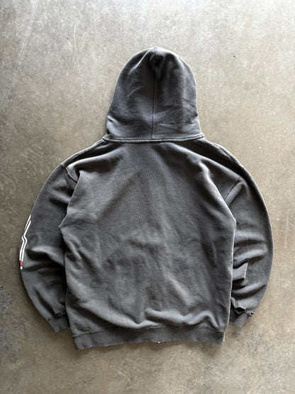 2000’s Distressed Burton Snowboards Zip Up Hooded Sweatshirt