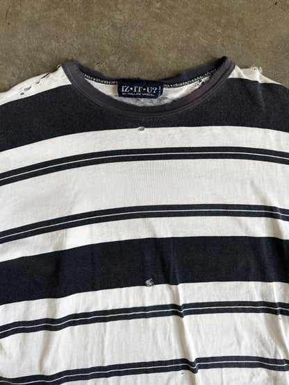 90’s Distressed Striped Ringer Shirt