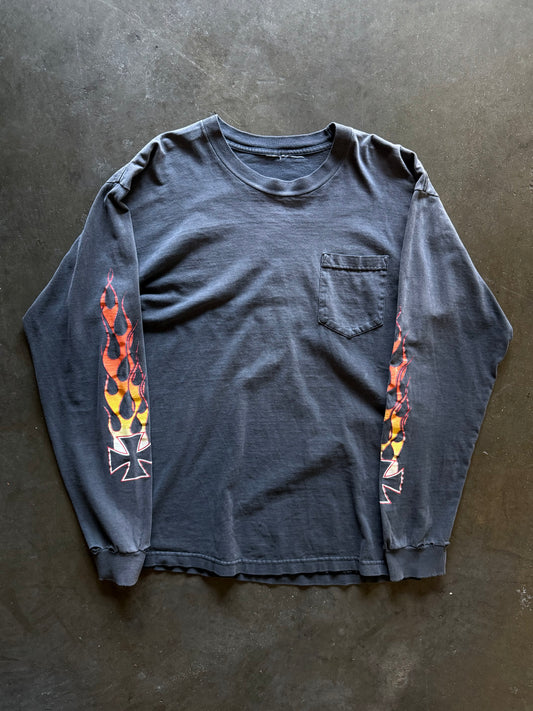 2000’s Sunfaded Flaming Cross LS Shirt