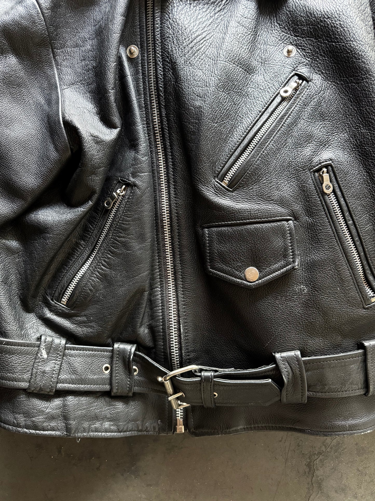 80’s Powerhouse Biker Leather Jacket