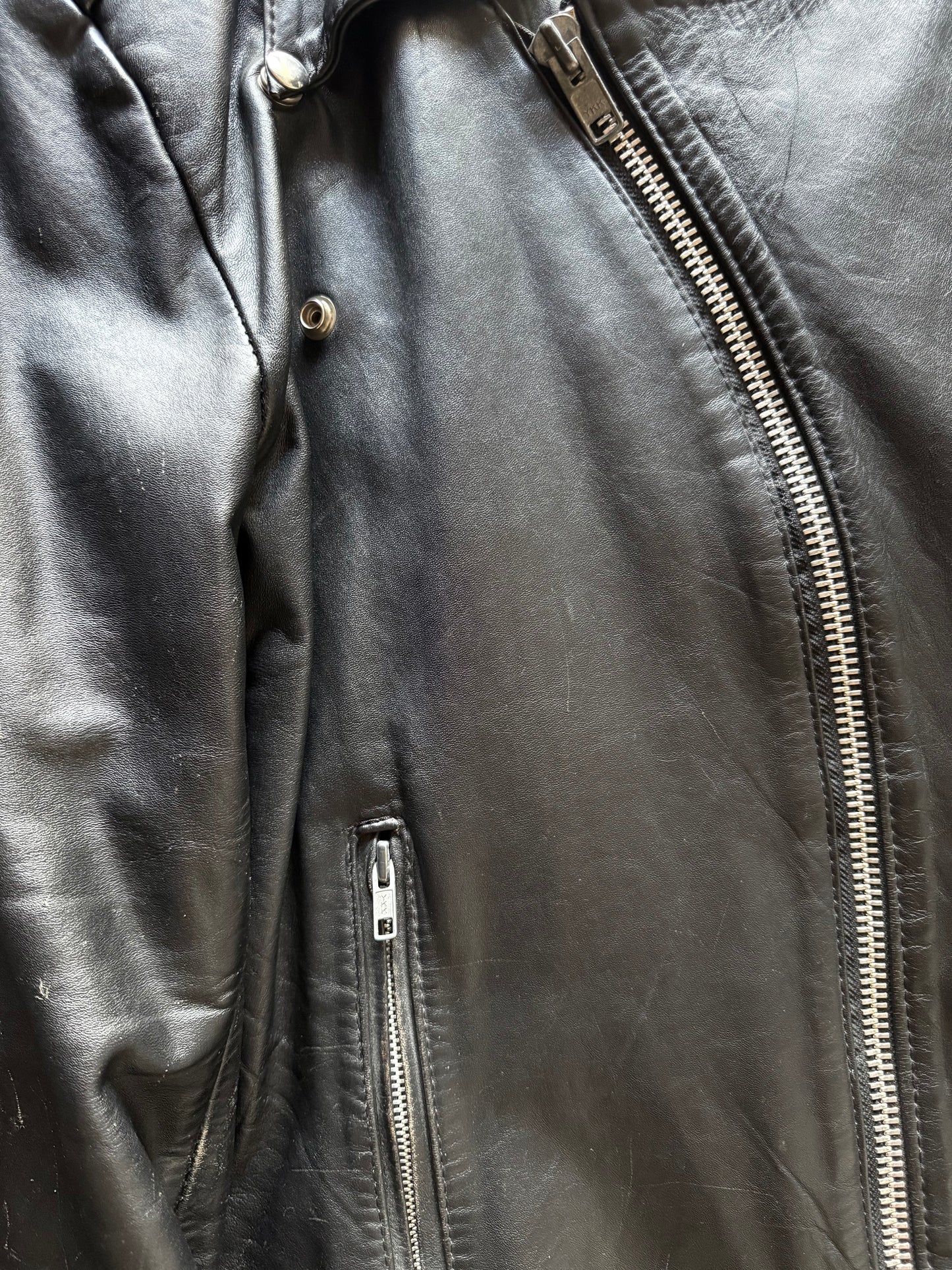 80’s Classic Asymmetrical Biker Leather Jacket