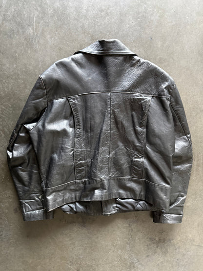80’s Classic Asymmetrical Biker Leather Jacket