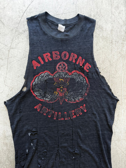80’s Thrashed Airborne Artillery Sleeveless Shirt