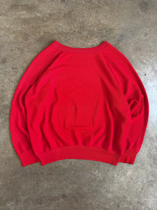 80’s Cherry Red Crewneck Sweatshirt