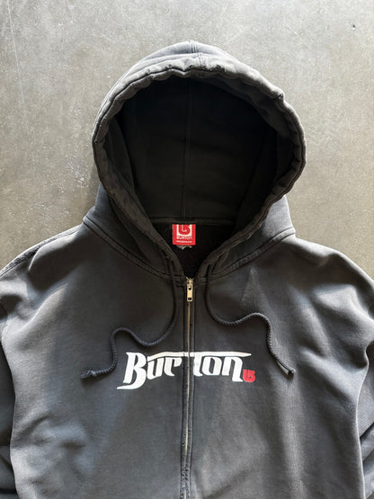 2000’s Distressed Burton Snowboards Zip Up Hooded Sweatshirt