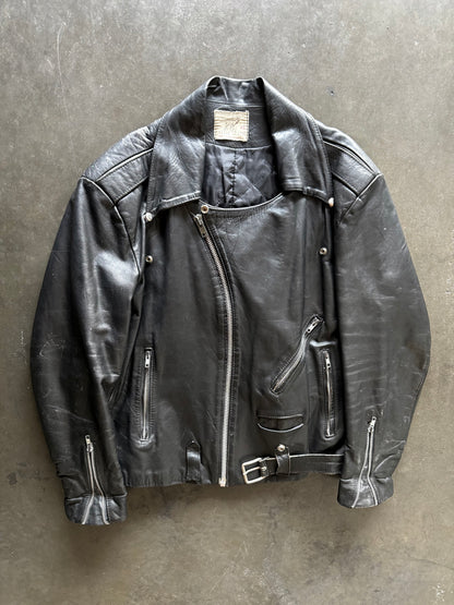 80’s Classic Asymmetrical Biker Leather Jacket