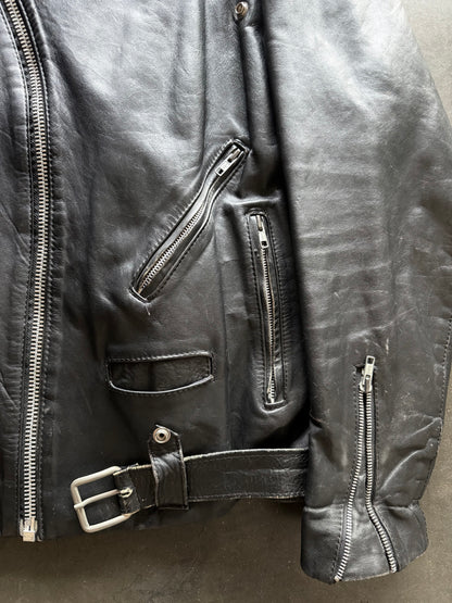 80’s Classic Asymmetrical Biker Leather Jacket